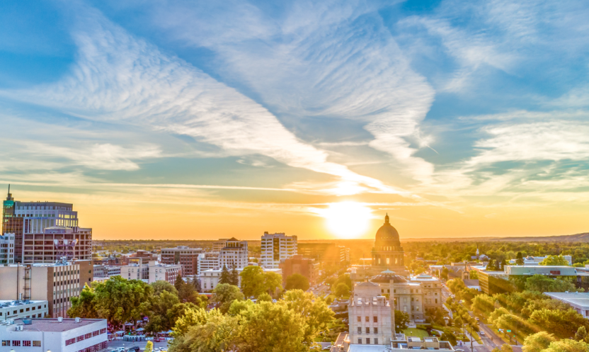 Featured: Boise, Idaho city skyline - Idaho housing market